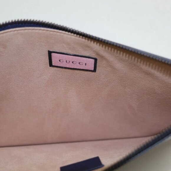 Gucci New 445597 Ghost Gg Stars Big Pouch Multicolor Leather Clutch - Picture 6 of 12